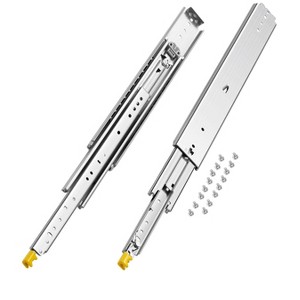 VEVOR 1 Pair Full Extension Drawer Slides 18 20 22 28 30 32 36 38 40 44 48 52 56 60 in, 500 lbs Load Capacity Locking Drawer Slides, Silver - 1 of 4