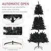 CIPACHO 7.5ft Unlit Artificial Black Christmas Tree Holiday Decor with 1346 Branch Tips Auto Open and Steel Base - 4 of 4