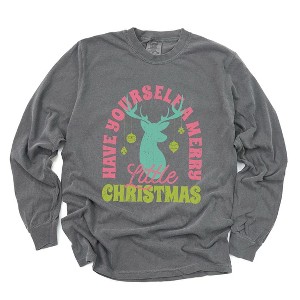 Simply Sage Market Women's Have Yourself A Merry Little Christmas Long Sleeve Garment Dyed Tee - 1 of 4