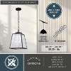 VAXCEL Grant Indoor Outdoor Farmhouse Mini Pendant Lantern Hanging Ceiling Light with Clear Glass Panels - 4 of 4