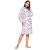 Casual Nights Women's Printed Zipper Front Micro Fleece Robe Duster - 3 of 4
