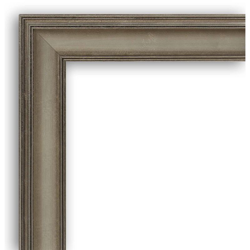 32&#34; x 32&#34; Non-Beveled Mezzanine Antique Silver Narrow Wood Wall Mirror - Amanti Art, 3 of 10