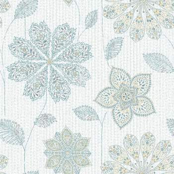 NuWallpaper Gypsy Floral Peel & Stick Wallpaper Blue