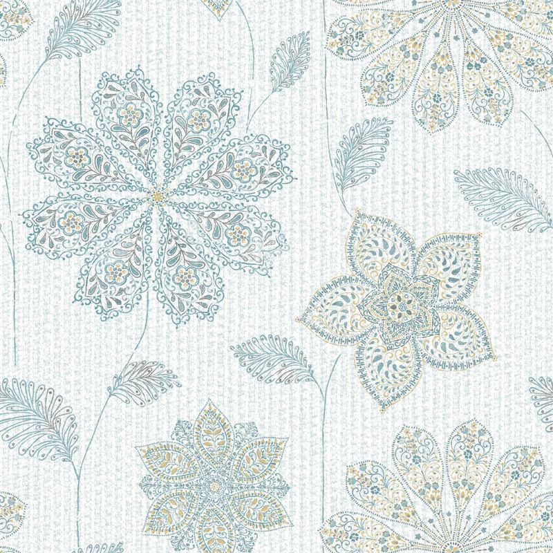 NuWallpaper Gypsy Floral Peel &#38; Stick Wallpaper Blue, 1 of 5