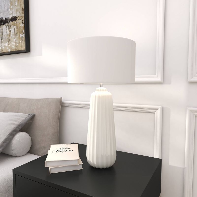 Traditional Ceramic Table Lamp White - Olivia &#38; May, 6 of 16
