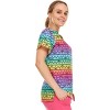 MediChic Women Scrubs V-Neck Printed Scrub Top with Three Pockets - 4 of 4