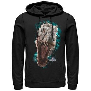 Men's Jurassic World Red-Eyed Monster Pull Over Hoodie - 1 of 3