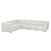 AndMakers 120 in. W Square Arm 6-piece L Shaped Microfiber Modern Sectional Sofa in White - 4 of 4