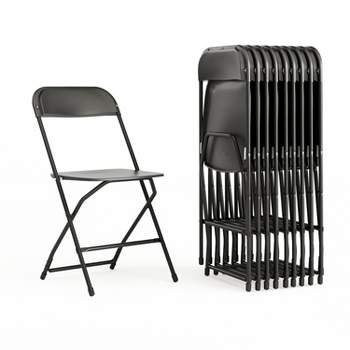 Flash Furniture Hercules Series Plastic Folding Chair - 10 Pack 650LB Weight Capacity