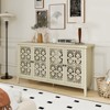 SKRAN Hollowed-out Cabinet with 2 Door 3 Drawers, American Furniture, Suitable for Bedroom, Living Room, Study - 2 of 4