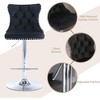 QingMoon Swivel Bar Stools Set of 2, Adjustable Barstools, Velvet Tufted Counter Height Chairs with Nailhead Trim for Kitchen Island, Home Pub - 3 of 4