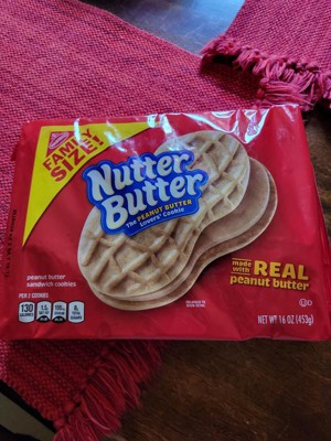 Nutter Butter Family Size Peanut Butter Sandwich Cookies, 16 oz 