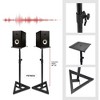 Heavy-Duty Monitor Speaker Stands for Enhanced Sound with Adjustable Height 26"-52", 90lb Capacity, Black Finish, Pair - 2 of 4
