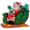Northlight Pre-Lit Holographic Santa in Sleigh Christmas Window Silhouette - 17" - Clear Lights - 4 of 4