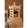Pagoda-Style Wood Bird Feeder, 19" Tall, Handcrafted Garden Accent by Kalalou - 2 of 3