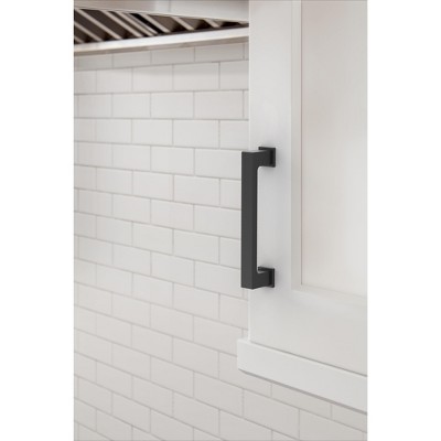 Matte Black 3-3/4 inch Cabinet Pull with Mounting Hardware