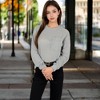 Anna-Kaci Women's Long Sleeve Waffle Knit Top with Front Pocket Detail - 2 of 4