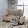 CAVINAS Rectangular Velvet Storage Ottoman Bench with Wood Legs,Upholstered Storage Ottoman,Storage Benches for Living Room,Bedroom - 2 of 4