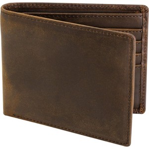 Paaaawaters Top Grain Leather Wallet for Men | RFID Blocking | Extra Capacity Bifold Wallet with 2 ID Windows - 1 of 4
