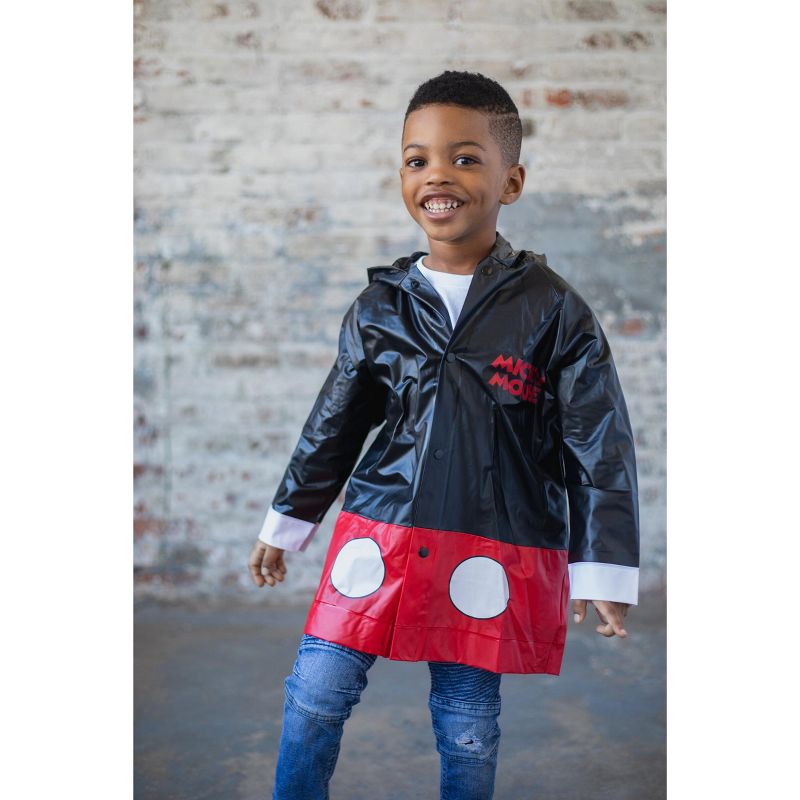Disney Mickey Mouse Waterproof Hooded Rain Jacket Coat Toddler, 2 of 8