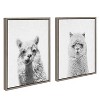 18" x 24" Sylvie Alpaca Portrait By Simon Te: Modern Framed Artwork - Kate & Laurel All Things Decor - image 2 of 4