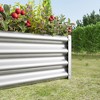 Kumasinova Raised Garden Bed Outdoor,Metal Raised Planter Beds for Plants, Vegetables,Flower Herb,Rectangle Galvanized Raised Garden Bed - 4 of 4