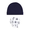 Hudson Baby Boys Cotton Cap and Scratch Mitten Set, Captain, 0-6 Months - 4 of 4
