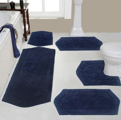 Waterford Collection Cotton Tufted Set of 5 Bath Rug Set - Home Weavers