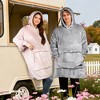 Tirrinia Woman Fleece Blanket Hoodie Sweatshirt, Soft Comfy Wearable Blanket Hoodie Pullover, Cozy Christmas Gift for Woman Wife Girlfriend - 3 of 4