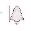 HomeRoots 8" Red Christmas Tree Crystal Christmas Serving Tray - 3 of 4