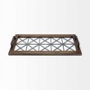 HomeRoots 28" Brown Wood Indoor Outdoor Tray With Handles - 4 of 4