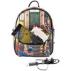 Sesame street, Cookie Monster & Elmo Mini Cosplay PU Backpack Purse, Shoulder Bag with Epoxy Filled Metal Sesame Street, 10.5 Inch, Faux Leather - 4 of 4