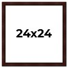 PosterPalooza | Square Distressed Brown Picture Frame - UV Acrylic, Foam Board Backing, Hanging Hardware - 2 of 4