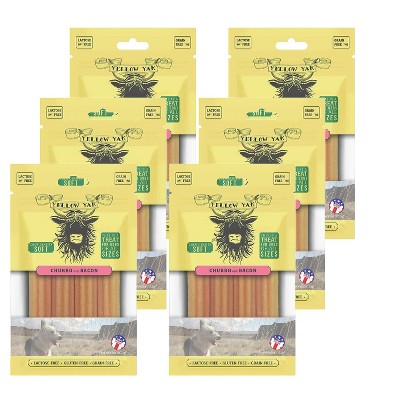 Yellow Yak Churro with Bacon Soft Dog Dental Chew - Case of 6/4 oz