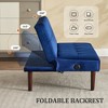 YONWAY Foldable Futon Sofa Bed, Flannel Fabric Back Adjustable Loveseat, with Charging Port, for Living Room,Bedroom,Apartment - 2 of 4