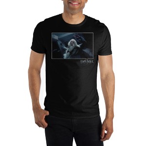 Hogwarts Movie Dumbledore Mens Black Short Sleeve Shirt - 1 of 1