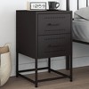vidaXL Bedside Cabinet Storage End Table Bedroom Living Room Furniture Steel - 2 of 4