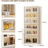 6/9-Tier Foldable Shoe Rack Organizer – Stackable Storage Cabinet with Magnetic Clear Doors, Portable for Closet, Entryway & Living Room - 3 of 4