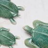 Beachcombers 11.61"H x 4.33"L x 15.35"W Sea Turtle Ceramic Sculptural Wall Art Décor Set of 3 - 3 of 4