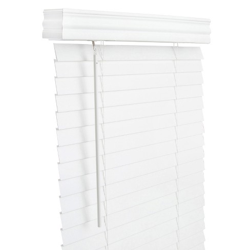 Living Accents Faux Wood 2 in. Blinds 60 in. W X 60 in. H White Cordless - image 1 of 1