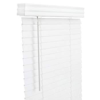 Living Accents Faux Wood 2 in. Blinds 29 in. W X 60 in. H White Cordless