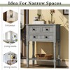 Kumasinova Narrow Console Table with 3 Drawers,Entryway Table with Storage Bottom Shelf,Space-Saving Slim Sofa Table for Living Room&Hallway - 2 of 4
