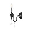 PAKOKULA 2-Light Vintage Black Candle Style Double Wall Sconce with Crystal Decoration - 4 of 4