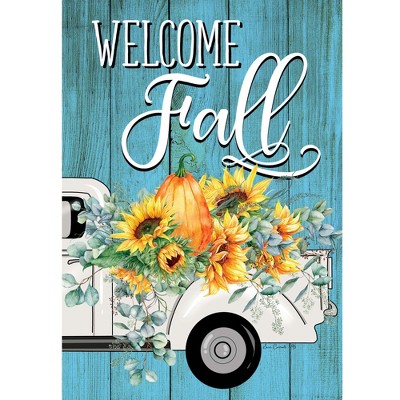 Home & Garden 18.0" Floral Truck Flag Double Sided Sunflowers Custom Decor  -  Flags