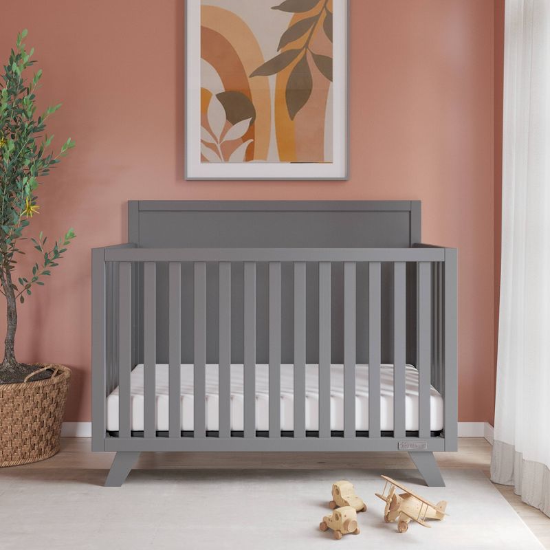Child Craft SOHO Flat Top 4-in-1 Convertible Crib - Cool Gray, 3 of 10