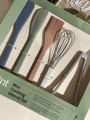 5pc Wood/silicone Mini Kitchen Utensil Set Brown - Figmint™ : Target
