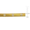 EVERLY JEWELRY | Yellow Plated Sterling Silver 1ct TGW round Cubic Zirconia 8mm flat Omega Style Bracelet, 7+1 Ext. - 2 of 4