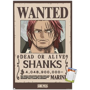 Trends International One Piece - Shanks Wanted Poster Unframed Wall Poster Prints - 1 of 4