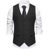 Lars Amadeus Men's Slim Fit Tuxedo Classic Business Dress Suit Vest - image 2 of 4