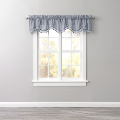 BrylaneHome BH Studio Sheer Voile Layered Valance